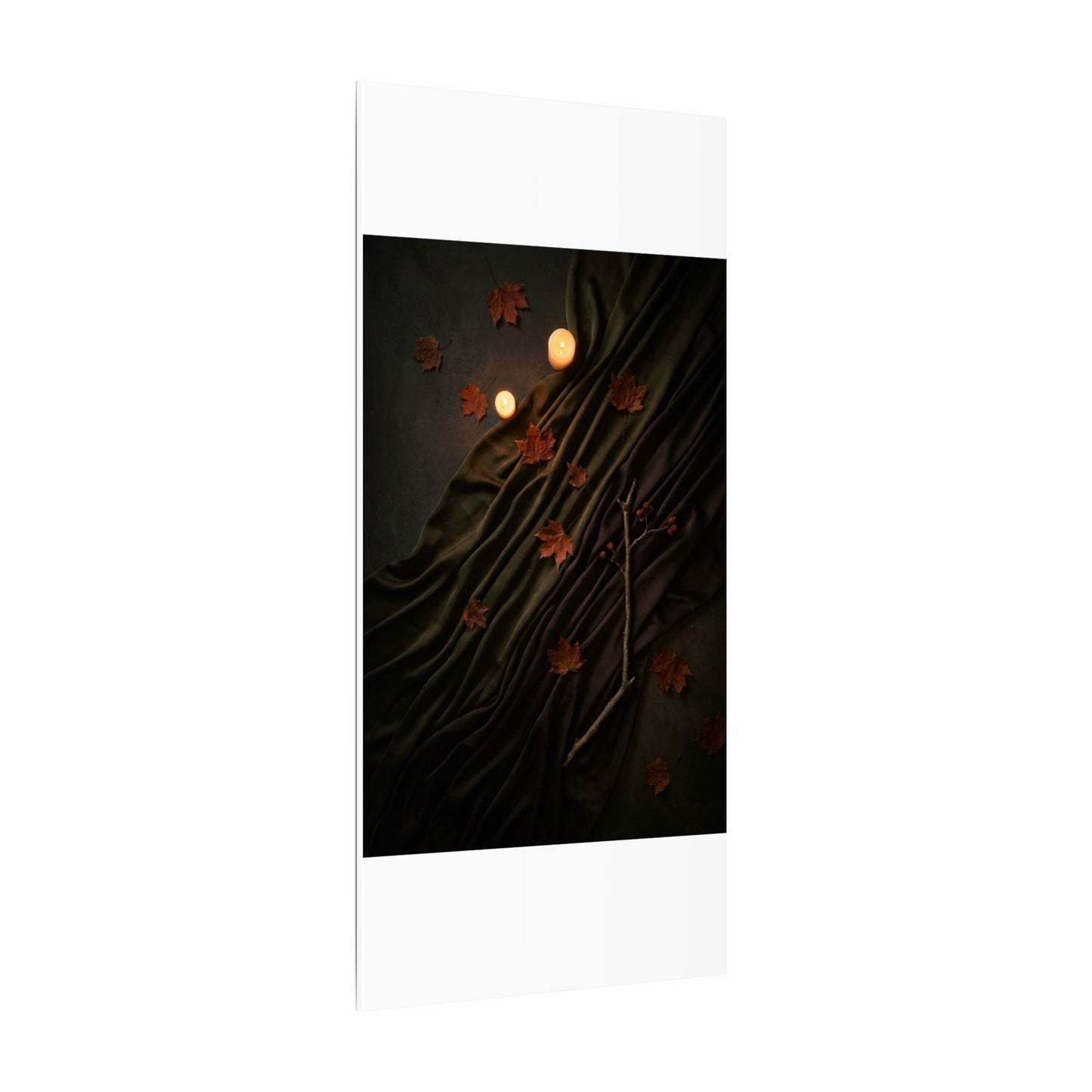 Autumn Silk Drape Moody Minimal Canvas Art | Moody Decor