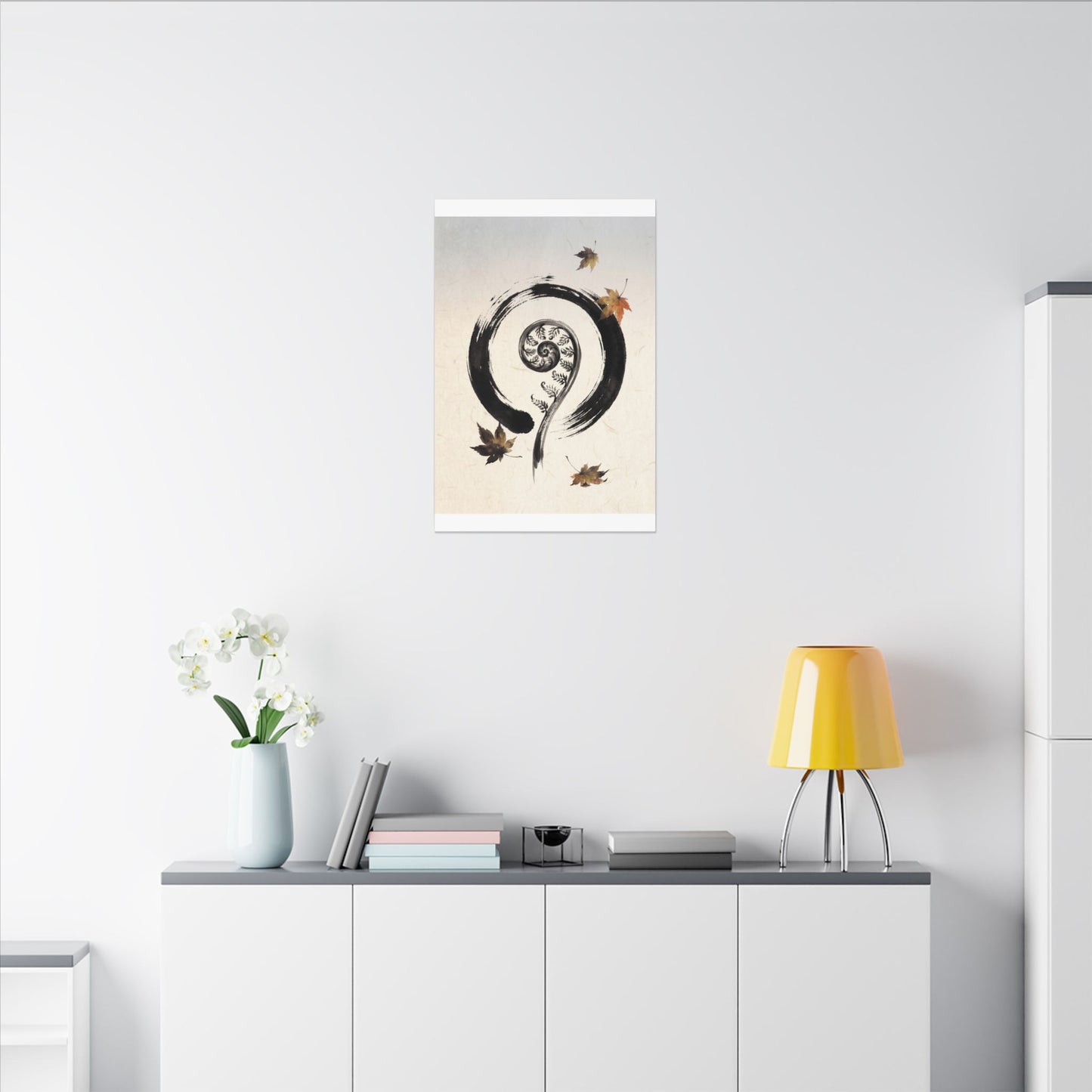 Fern Unfurling Autumn Canvas Art | Zen Peaceful Design