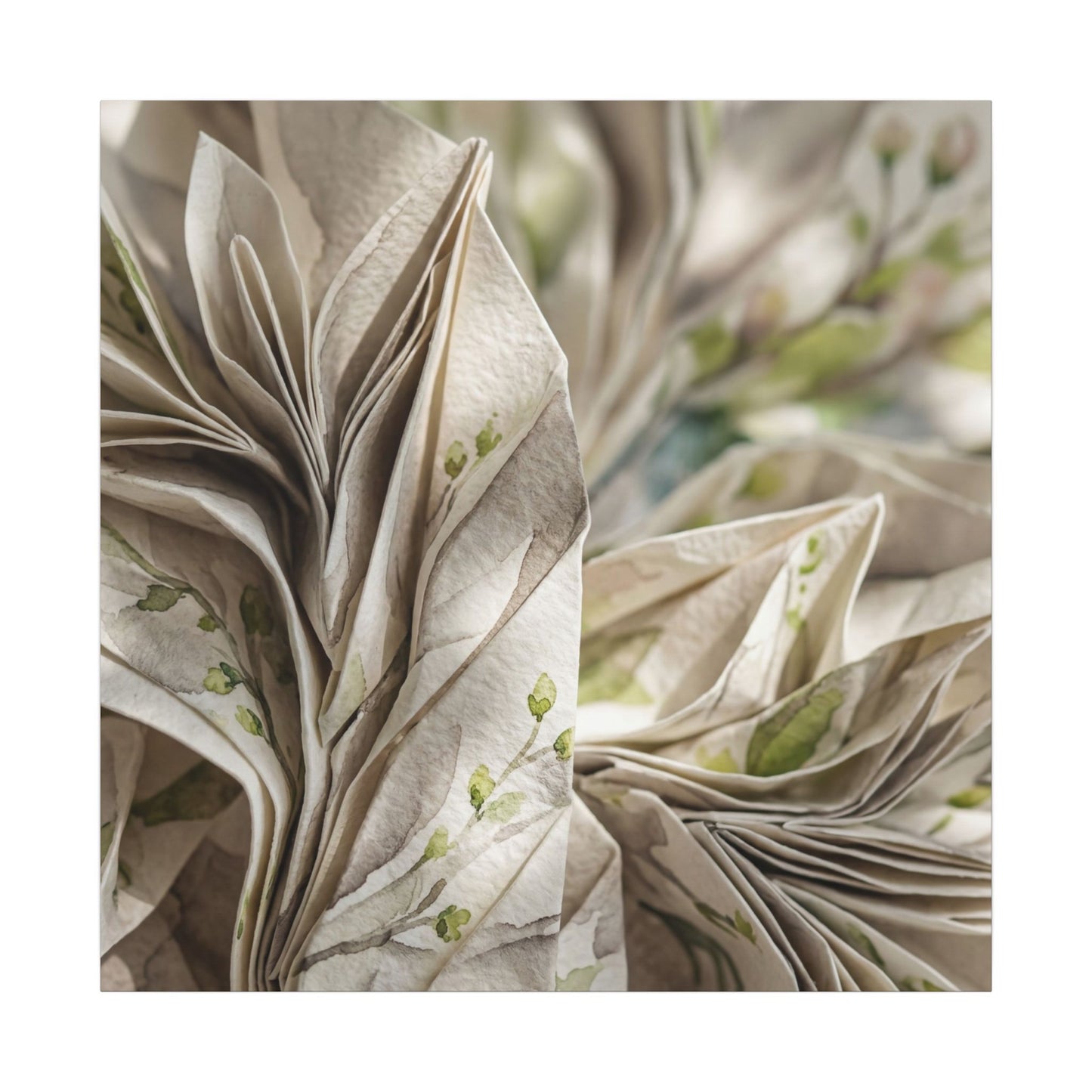Fukinsei Paper Fold Canvas Art - Japandi Watercolor