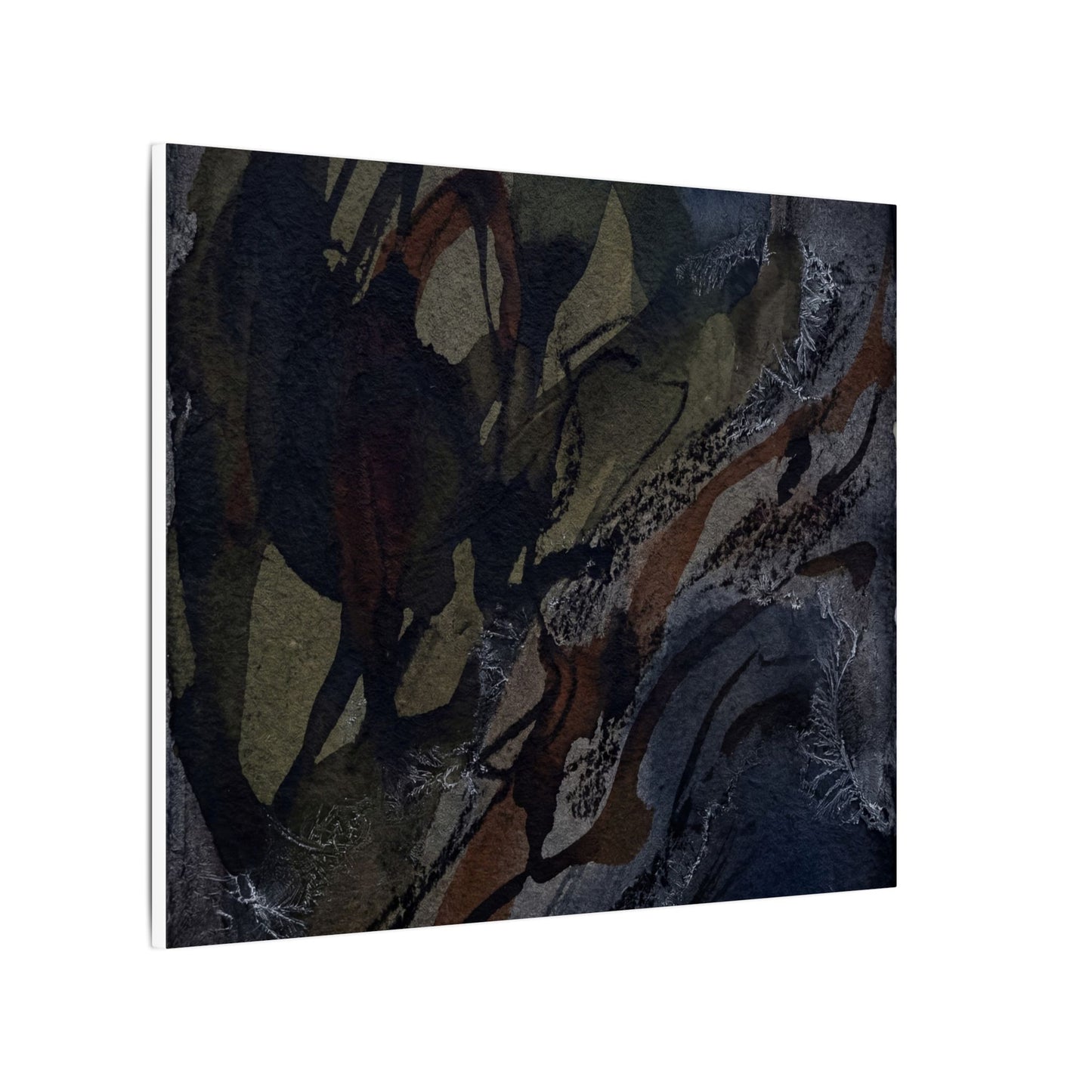Shadow Play Winter Canvas Art | Dark Japandi Luxurious Design