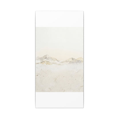 Mountain Mist Winter Canvas Art | Japandi Warm Design
