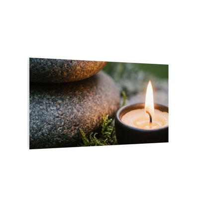 Warm River Stones Canvas Art - Japanese Pattern Japandi