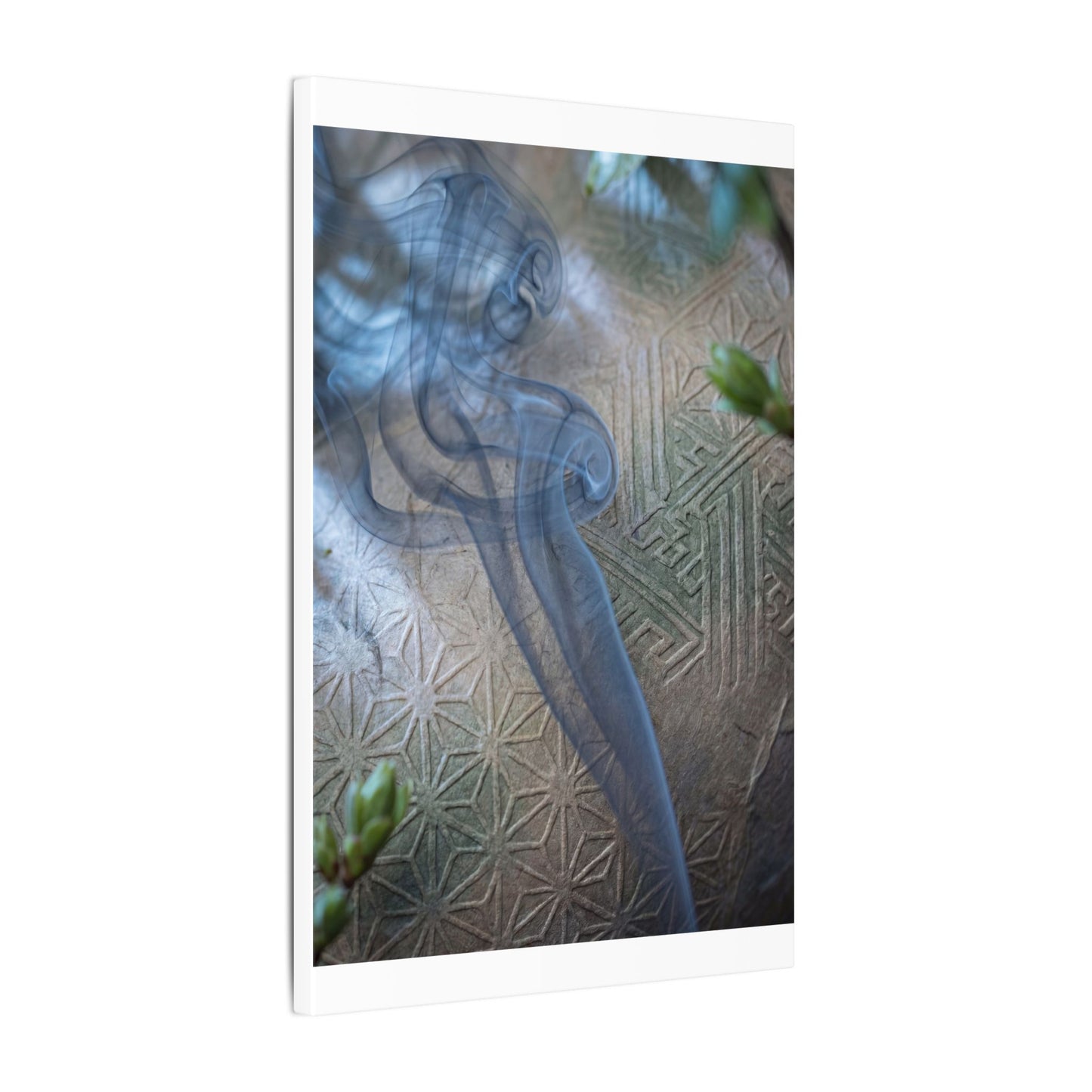 Spring Incense Smoke Japanese Pattern Canvas Art | Neutral Decor