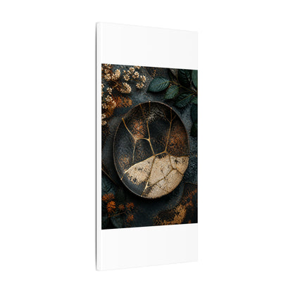 Kintsugi Rust Patina in Dawn | Gold Repair Canvas Art