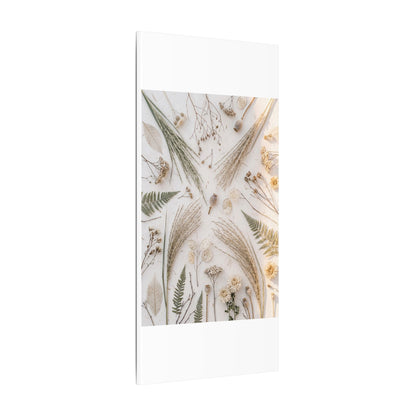 Elegant Dried Flowers Canvas Art - Japanese Pattern Japandi