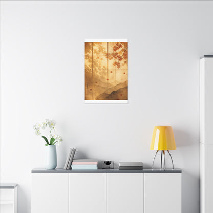 Shoji Screen Texture Canvas Art | Earthy Japandi Art