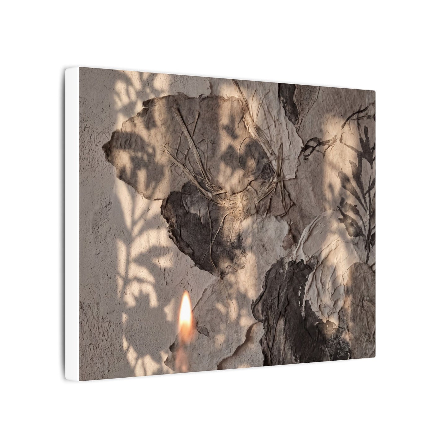 Shadow Play Summer Canvas Art | Japandi Elegant Design