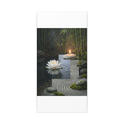 Candlelight Lotus Flower Canvas Art - Zen Kanso