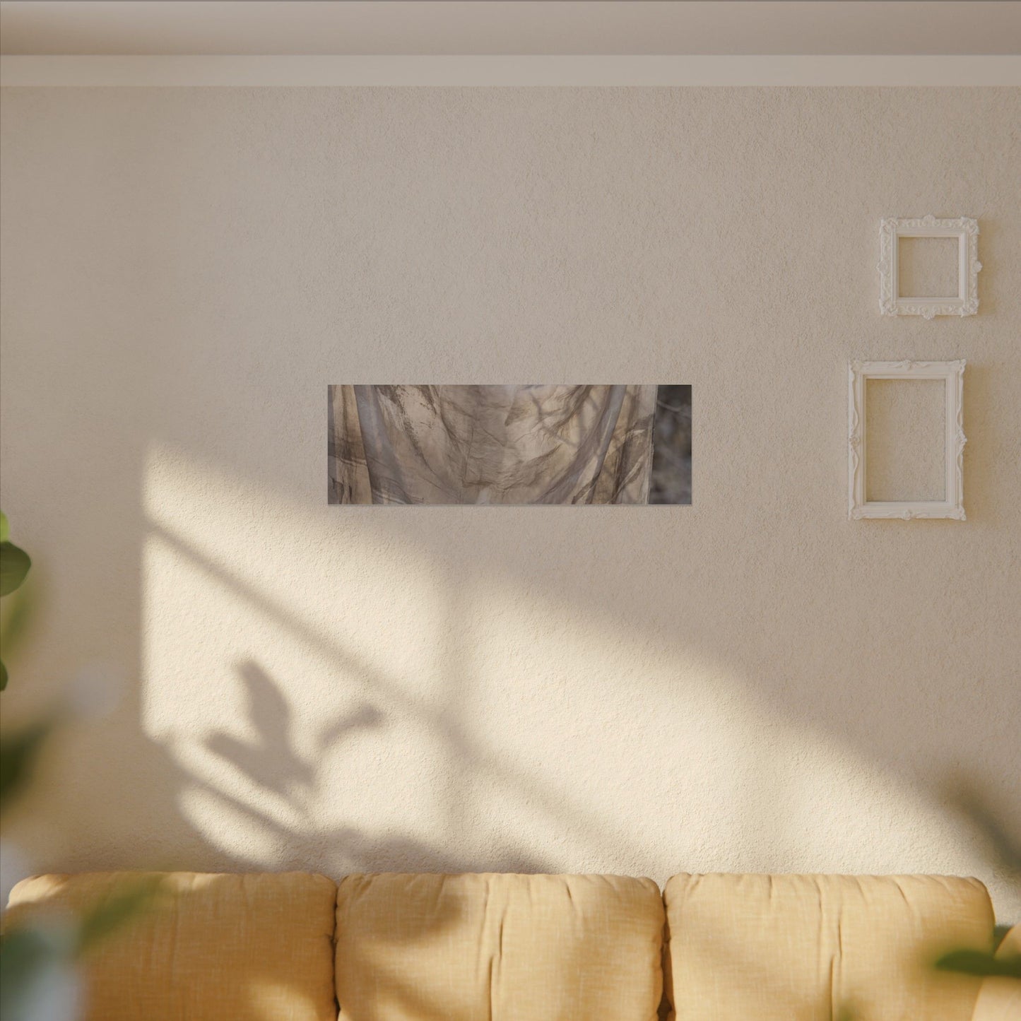 Ma Silk Drape Canvas Art - Japandi Japanese Pattern