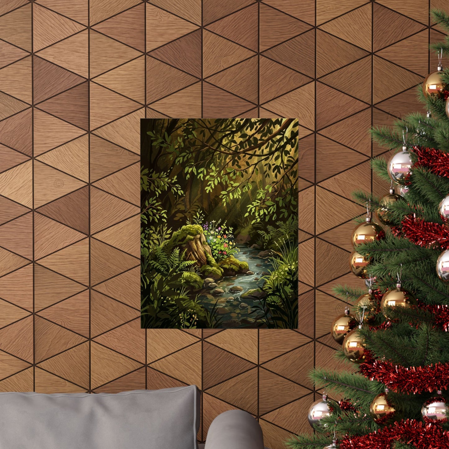 Spring Silk Drape Shadow Zen Wall Art Print | Luxurious Decor