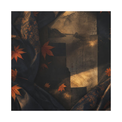 Autumn Silk Drape Shadow Zen Canvas Art | Bold Decor