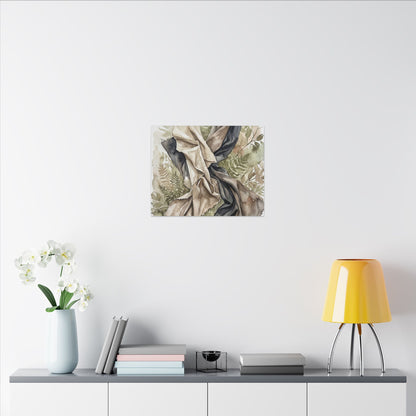 Silk Drape Summer Canvas Art | Japandi Cozy Design