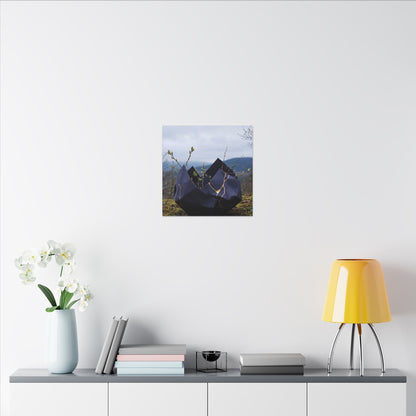 Paper Fold Canvas Art | Spring Kintsugi Gold Repair Art