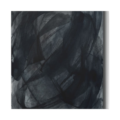 Deep Tones Dark Japandi Charcoal Canvas Art