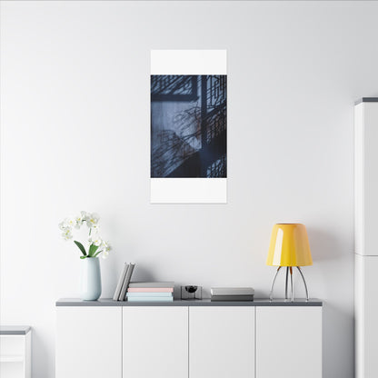 Shadow Play Moody Minimal Canvas Art | Moody Dark Japandi Art
