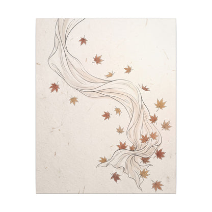 Japandi Silk Drape in Dawn | Minimal Line Canvas Art