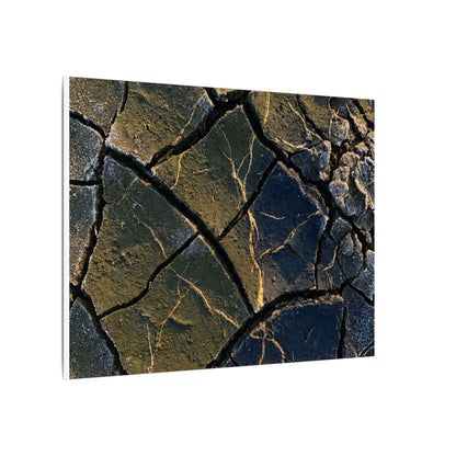 Winter Cracked Earth Moody Minimal Canvas Art | Atmospheric Decor