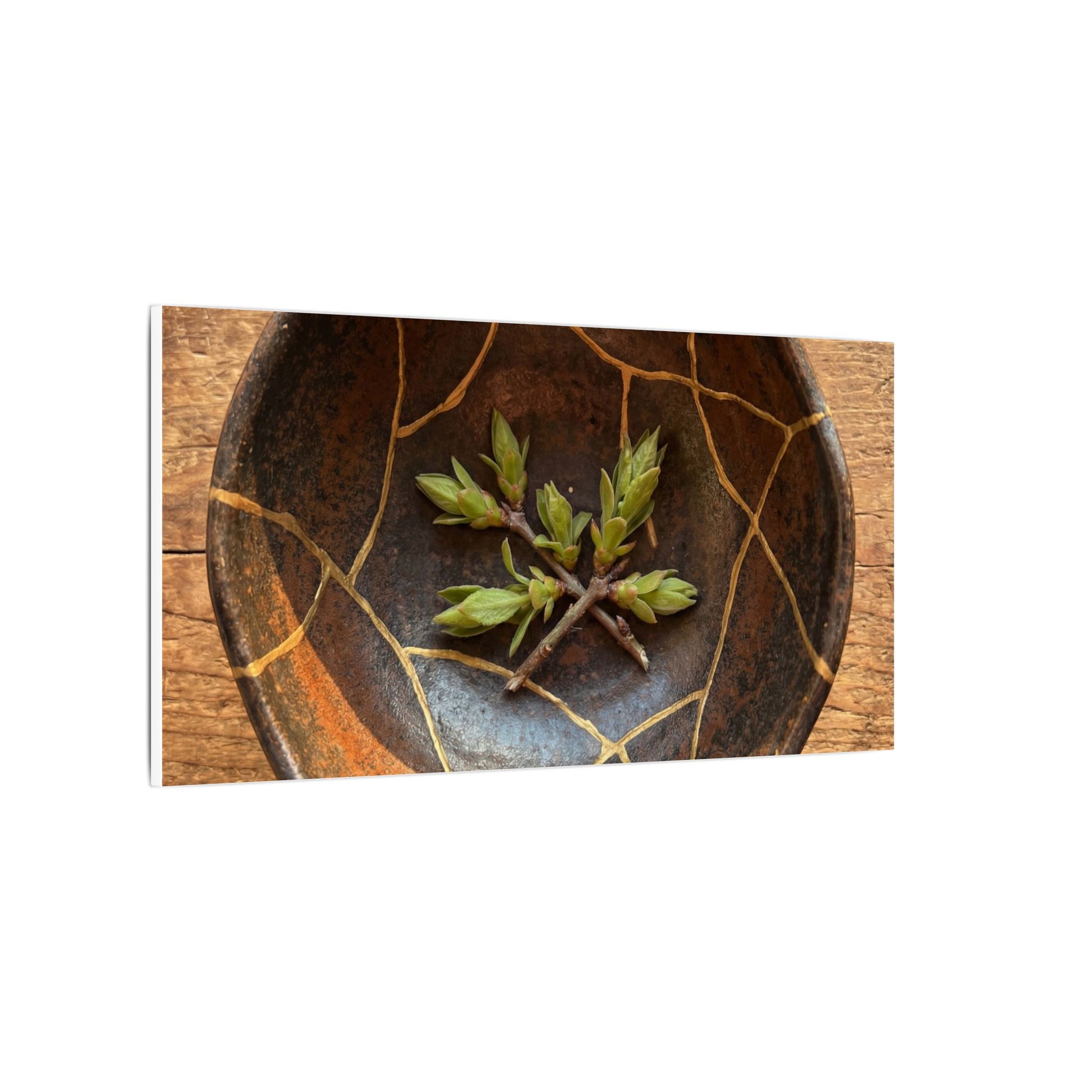 Ceramic Bowl Gold Repair Canvas Art | Resilient Kintsugi Art Art Print