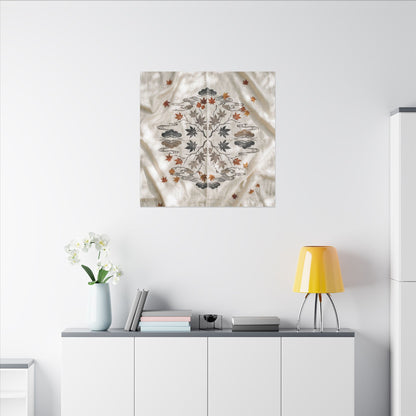 Elegant Silk Drape Canvas Art - Japanese Pattern Japandi