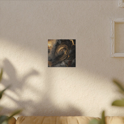 Kanso Ocean Wave Canvas Art - Kintsugi Gold Vein
