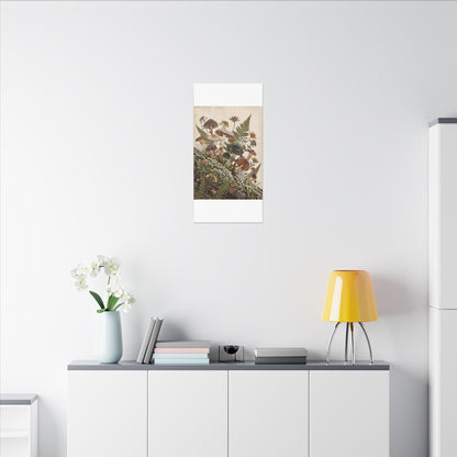 Winter Wild Mushrooms Herbarium Canvas Art | Enchanting Decor