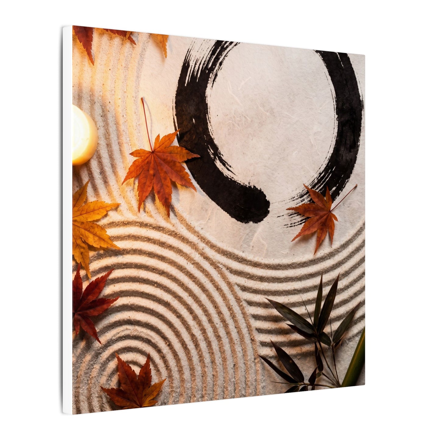 Tranquil Rock Garden Canvas Art - Enso Zen