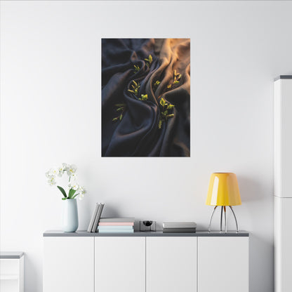 Spring Silk Drape Moody Minimal Canvas Art | Luxurious Decor