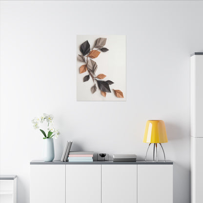 Paper Fold Autumn Canvas Art | Japandi Earthy Design