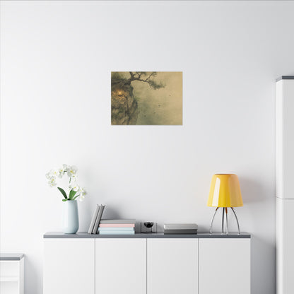 Spring Pine Tree Minimal Line Canvas Art | Earthy Decor