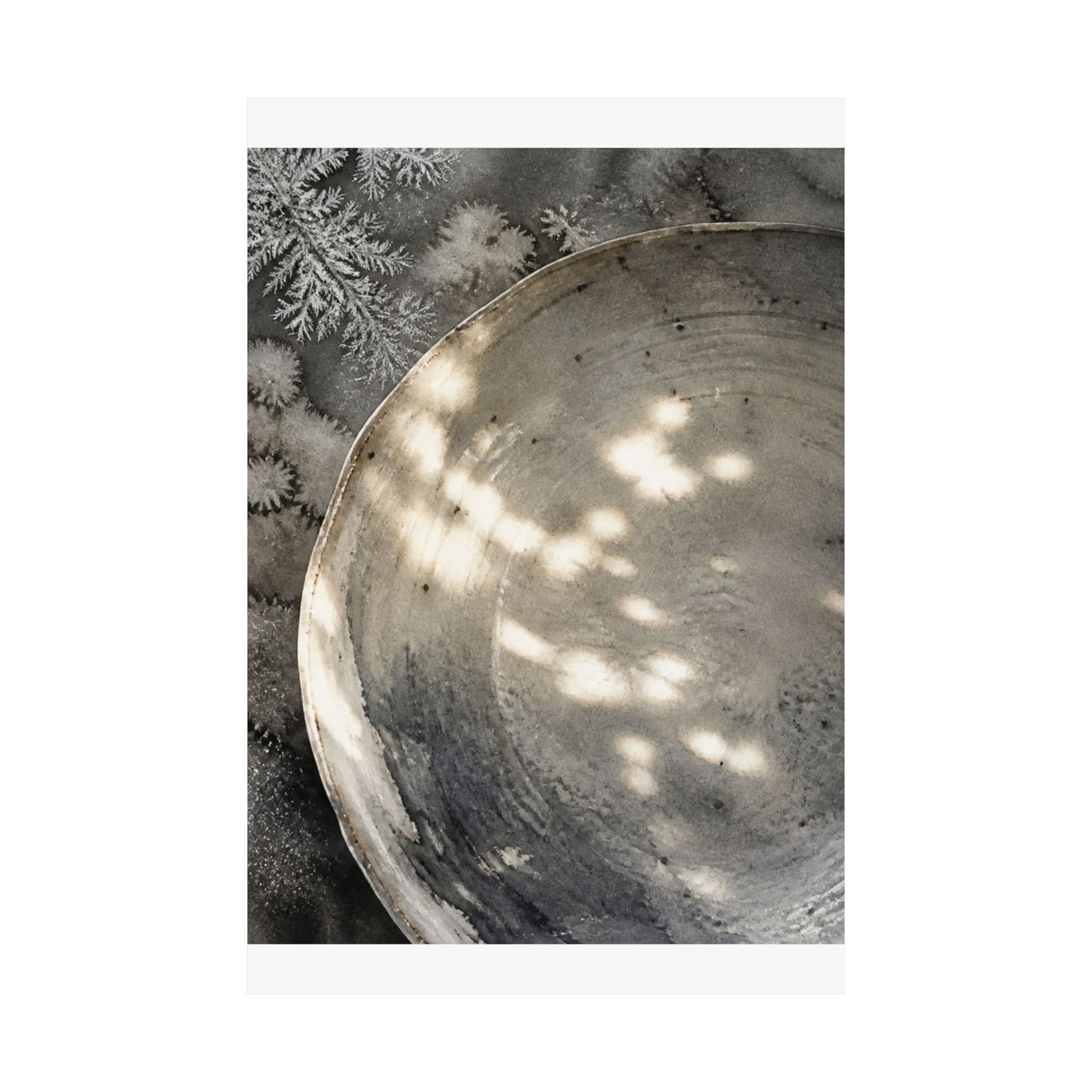 Winter Ceramic Bowl Watercolor Wall Art Print | Cozy Decor