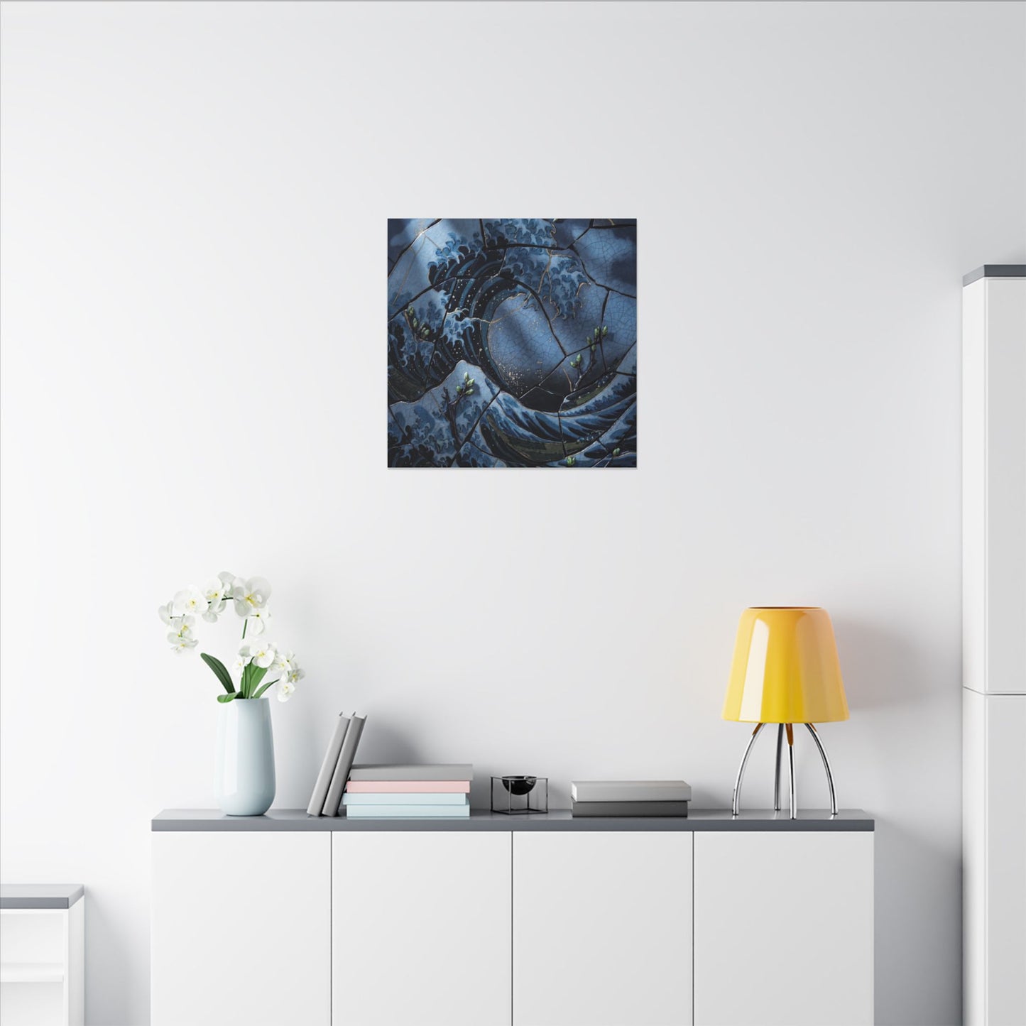 Ocean Wave Spring Canvas Art | Kintsugi Artful Design
