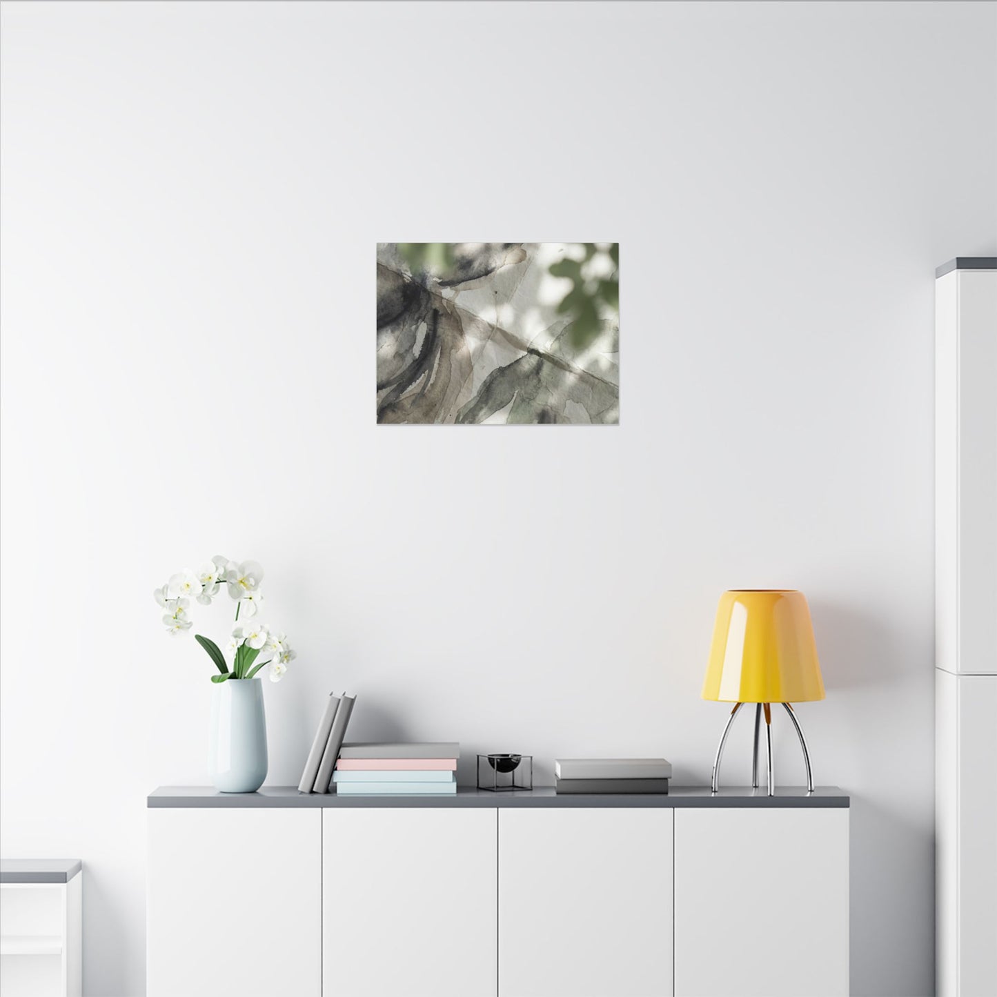 Spring Paper Fold Watercolor Canvas Art | Warm Decor