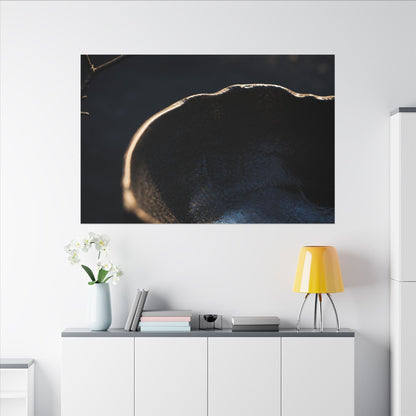 Ma Ceramic Bowl Canvas Art - Dark Japandi Shadow Zen