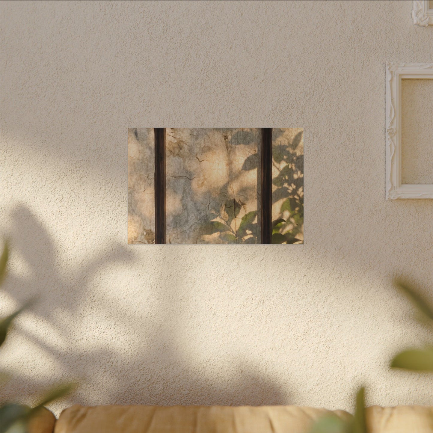 Golden Hour Shoji Screen Canvas Art - Japandi Mono No Aware
