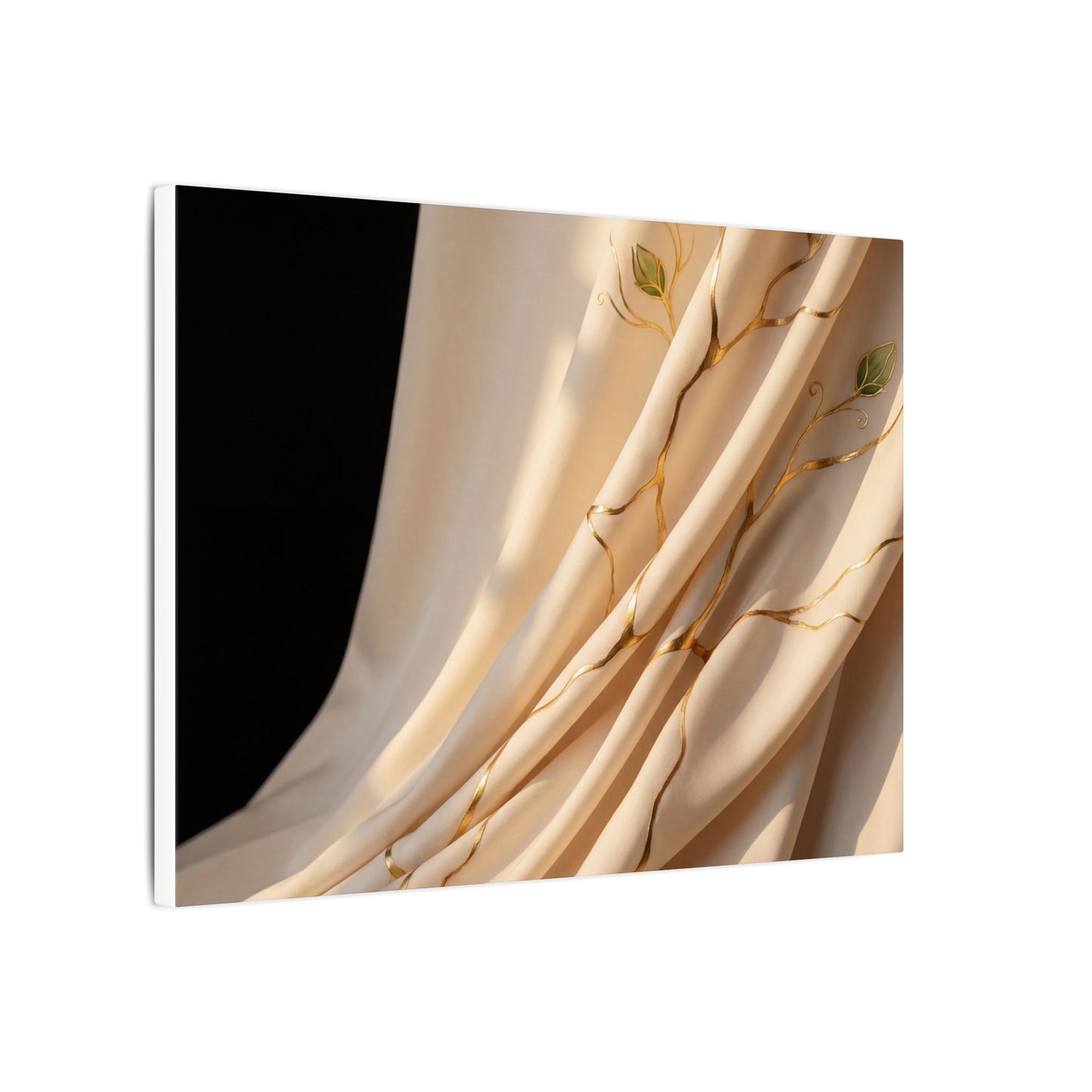 Golden Hour Silk Drape Canvas Art - Kintsugi Fukinsei