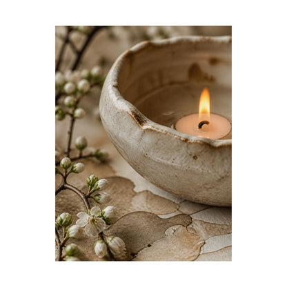 Kanso Ceramic Bowl Wall Art Print - Japandi Watercolor