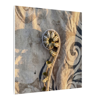 Fern Unfurling Canvas Art | Winter Japandi Japanese Pattern Art