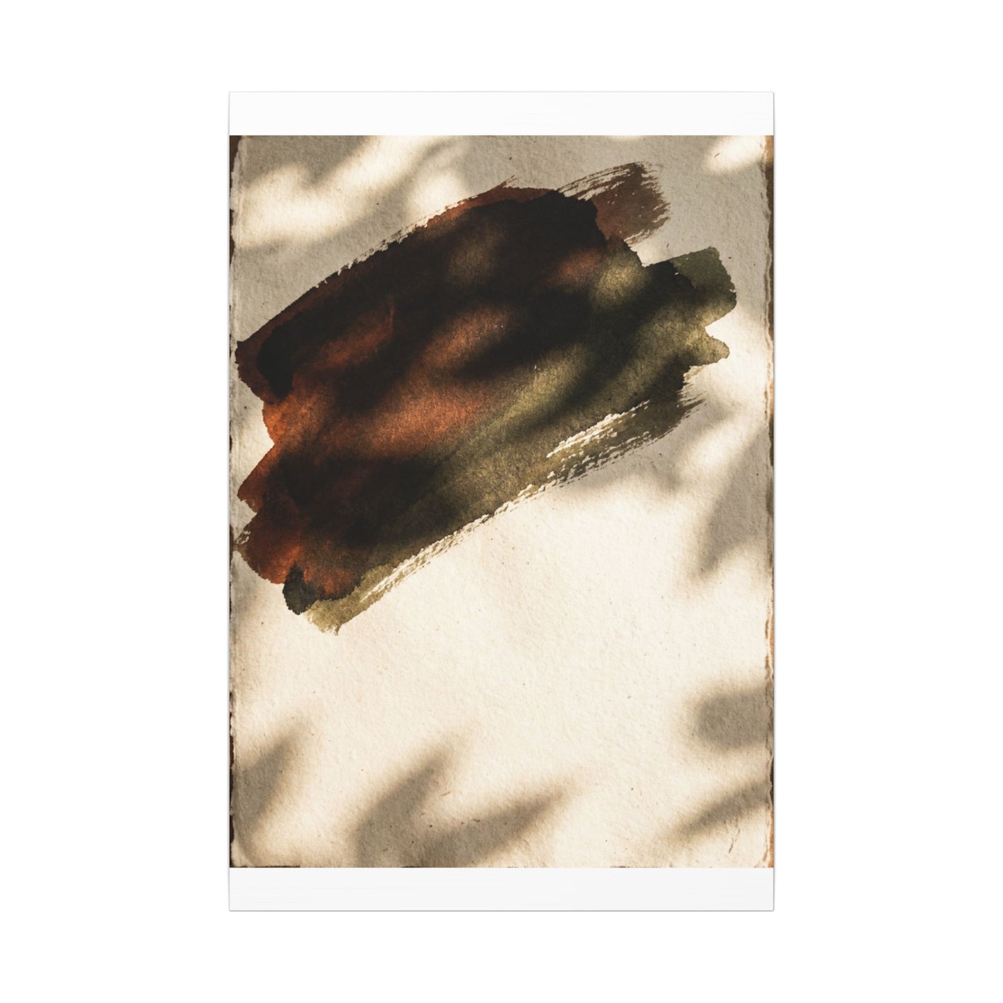 Ink Brushstroke Canvas Art | Summer Dark Japandi Moody Minimal Art