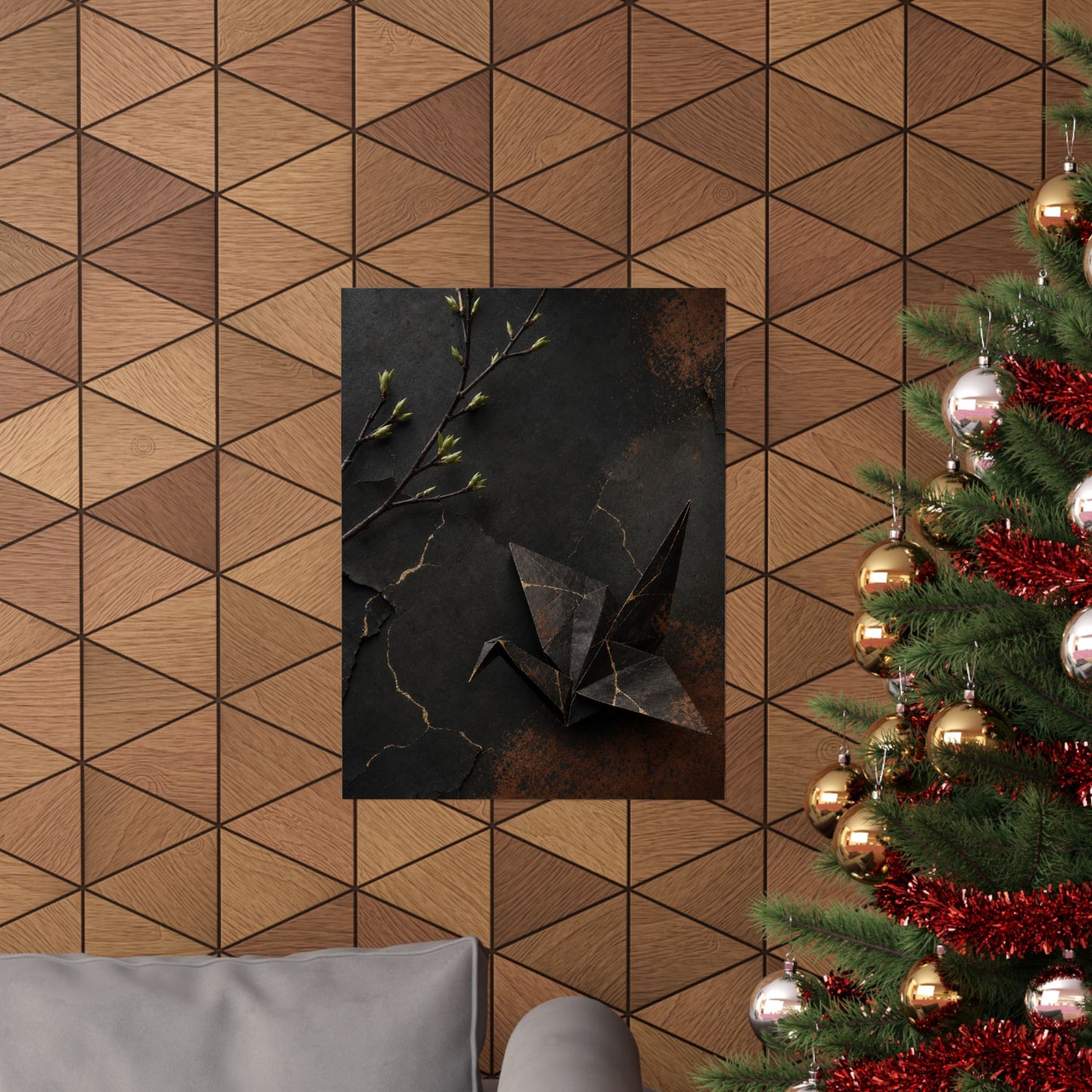 Paper Fold Broken Beauty Wall Art Print | Artful Kintsugi Art