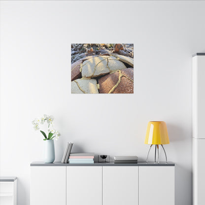 Broken Pottery Crackle Gold Canvas Art | Healing Kintsugi Art