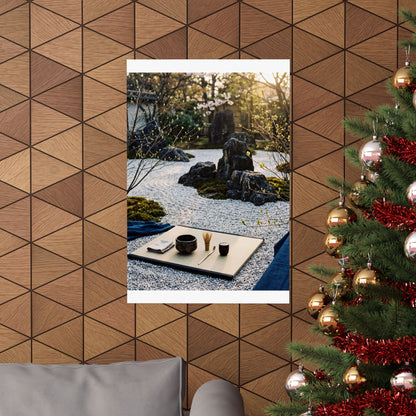 Tea Ceremony Wall Art Print | Spring Zen Karesansui Art