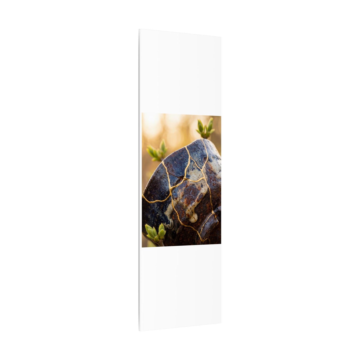 Fukinsei Rust Patina Canvas Art - Kintsugi Gold Repair