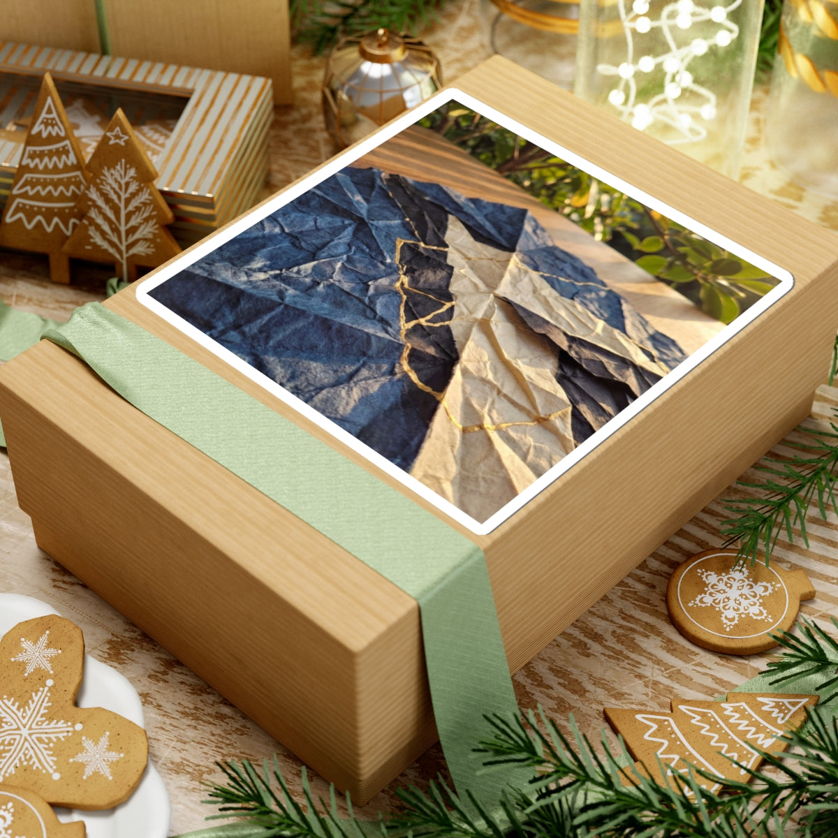 Paper Fold Sticker | Summer Kintsugi Broken Beauty Art Art Print