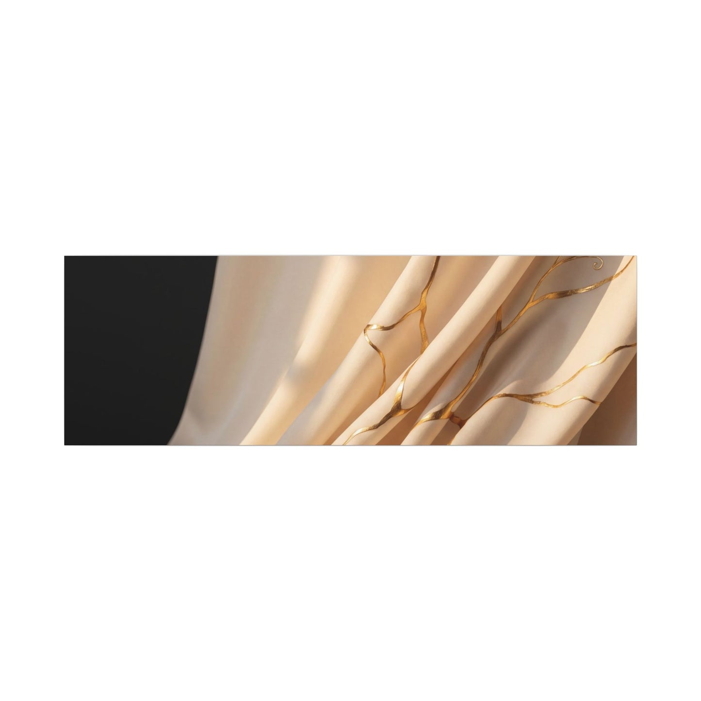 Golden Hour Silk Drape Canvas Art - Kintsugi Fukinsei