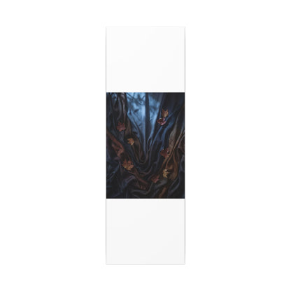Silk Drape Canvas Art | Autumn Dark Japandi Moody Minimal Art