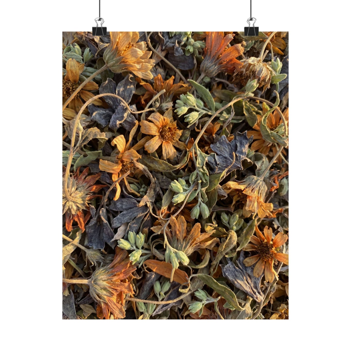 Spring Dried Flowers Japanese Pattern Wall Art Print | Warm Decor Art Print