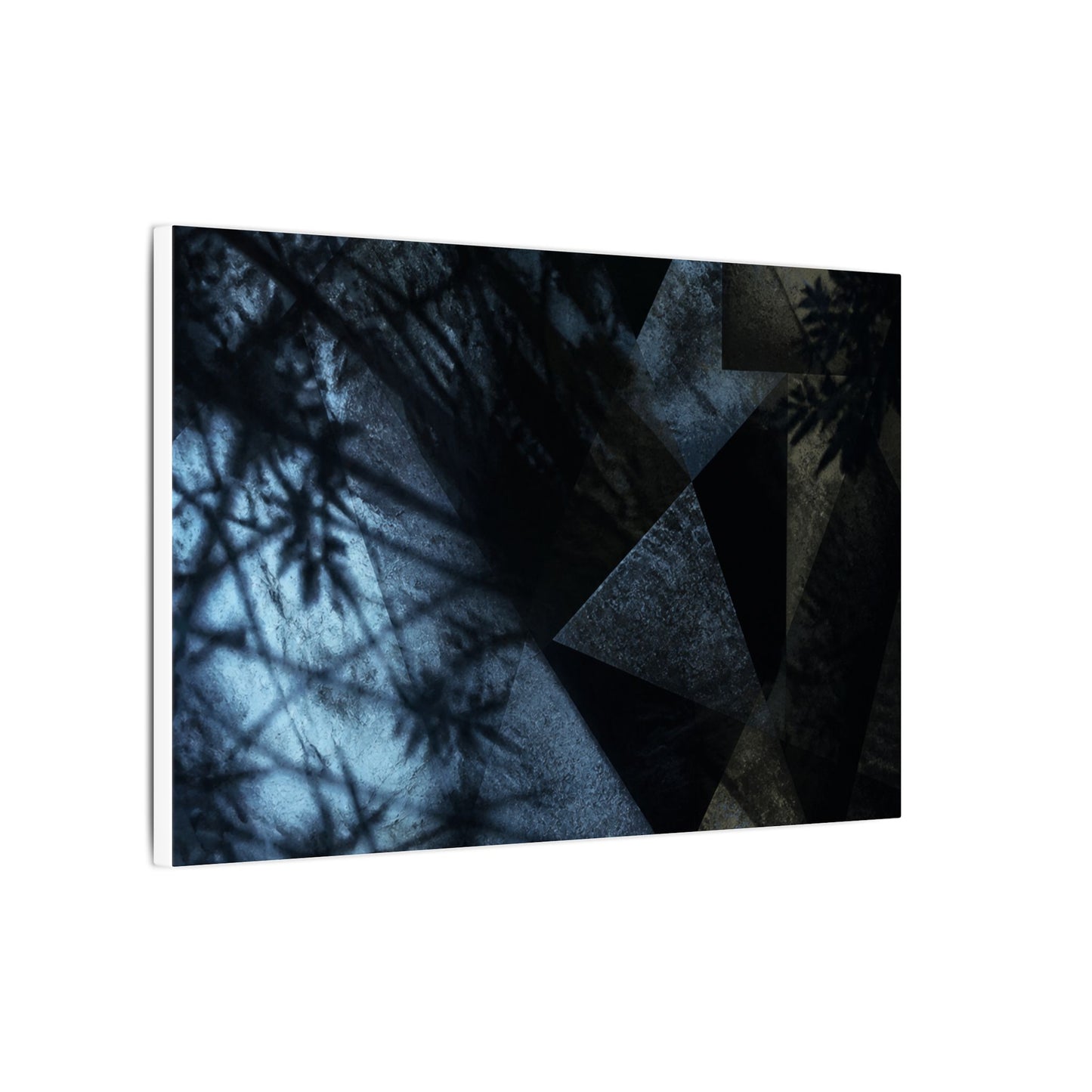 Shadow Play Winter Canvas Art | Dark Japandi Luxurious Design
