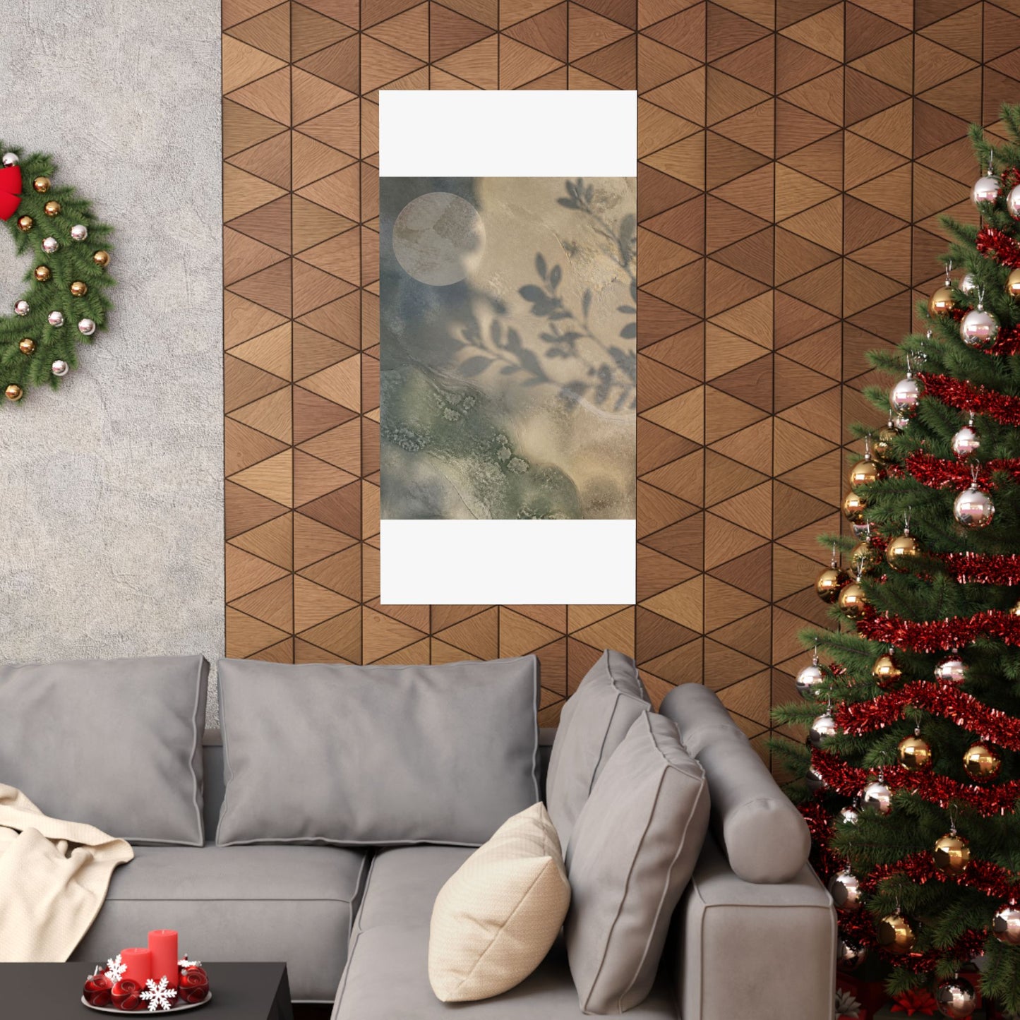 Winter Shadow Play Texture Wall Art Print | Cozy Decor