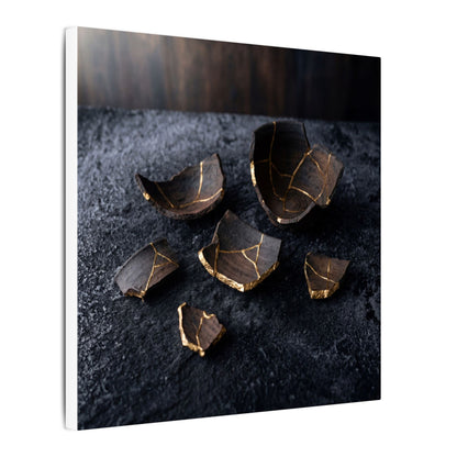 Winter Broken Pottery Shadow Zen Canvas Art | Bold Decor