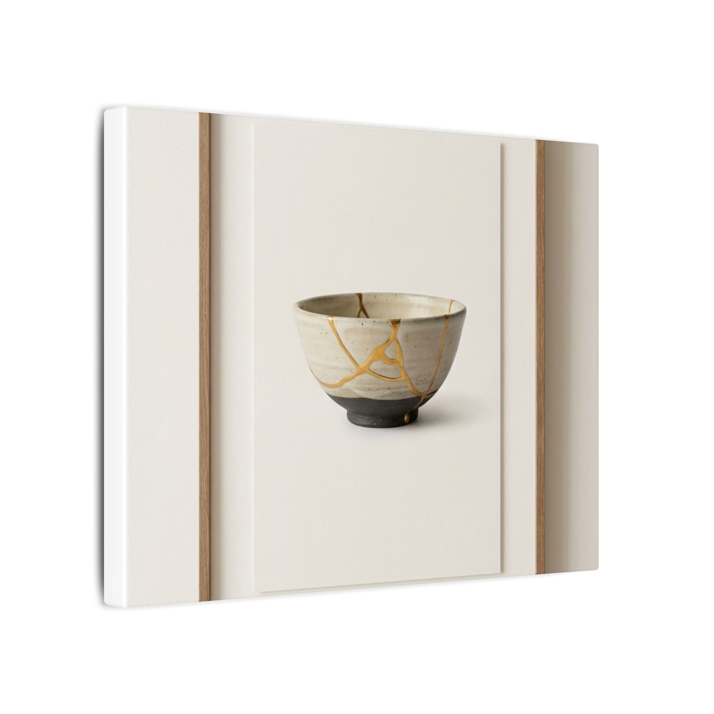 Kintsugi Charcoal Canvas Art